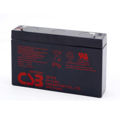 AGM аккумулятор CSB 6V 7,2Ah GP672