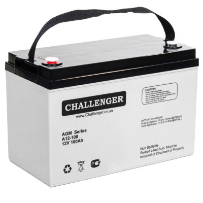 AGM аккумулятор Challenger 12V 100Ah A12-100