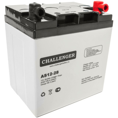 AGM аккумулятор Challenger 12V 28Ah AS12-28S