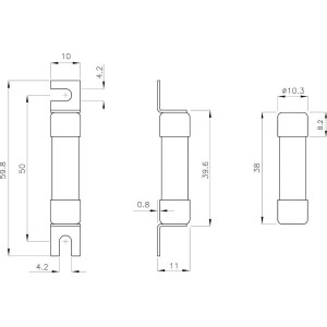 Запобіжник для ФЕМ ETI CH10x38 gPV 16A/1000V DC