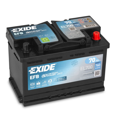 Авто акумулятор Exide 70Ah 760A Start-Stop EFB EL700