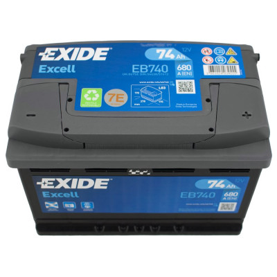Авто аккумулятор Exide 74Ah 680A Excell EB740