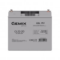 Гелевий акумулятор Gemix 12V 20Ah GL12-20