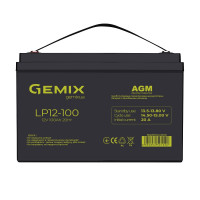 AGM аккумулятор Gemix 12V 100Ah LP12-100