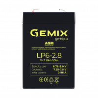 AGM аккумулятор Gemix 6V 2,8Ah LP6-2.8
