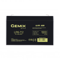 AGM аккумулятор Gemix 6V 7,2Ah LP6-7.2