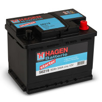 Авто аккумулятор Hagen 62Ah 540A Starter 56219