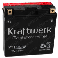 Мотоаккумулятор Kraftwerk 12Ah YT14B-BS