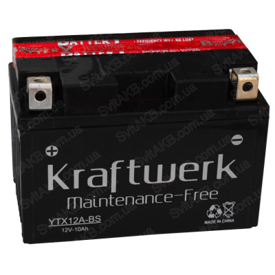 Мотоакумулятор Kraftwerk 10Ah YTX12A-BS
