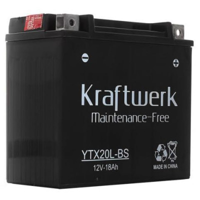 Мотоаккумулятор Kraftwerk 18Ah YTX20L-BS