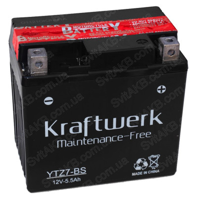 Мотоаккумулятор Kraftwerk 5Ah YTZ7-BS