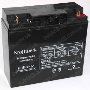 AGM аккумулятор Kraftwerk 12V 18Ah KW18-12