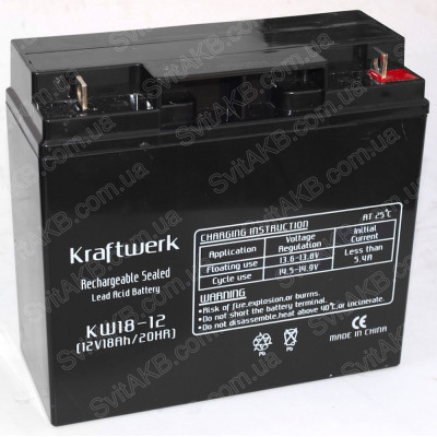 AGM аккумулятор Kraftwerk 12V 18Ah KW18-12