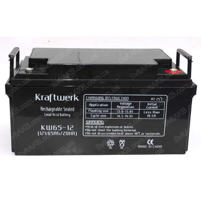 AGM акумулятор Kraftwerk 12V 65Ah KW65-12