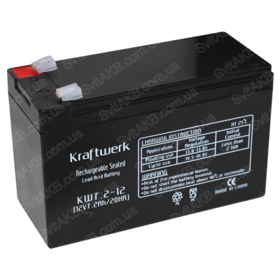 AGM акумулятор Kraftwerk 12V 7,2Ah KW7.2-12