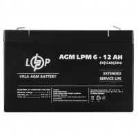 AGM аккумулятор LogicPower 6V 12Ah LPM6-12