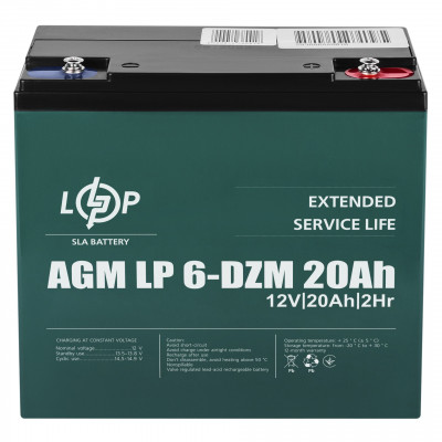 Тяговий акумулятор LogicPower 12V 20Ah LP6-DZM-20