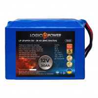 Літієвий акумулятор LogicPower 12V 30Ah LiFePO4 (BMS 30)