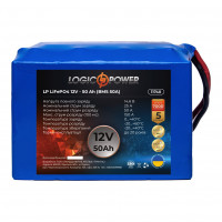 Літієвий акумулятор LogicPower 12V 50Ah LiFePO4 (BMS 50)