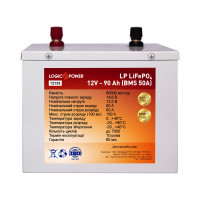 Літієвий акумулятор LogicPower 12V 90Ah LiFePO4 LP12133