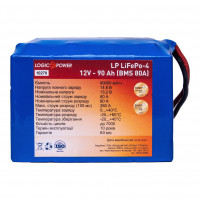 Літієвий акумулятор LogicPower 12V 90Ah LiFePO4 LP10270