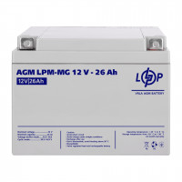 AGM акумулятор LogicPower 12V 26Ah LPM-MG12-26