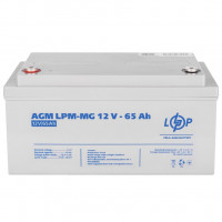 AGM акумулятор LogicPower 12V 65Ah LPM-MG12-65