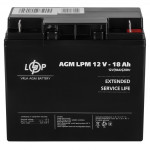 AGM акумулятор LogicPower 12V 18Ah LPM12-18