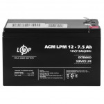 AGM аккумулятор LogicPower 12V 7,5Ah LPM12-7,5
