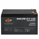 AGM акумулятор LogicPower 12V 8Ah LPM12-8