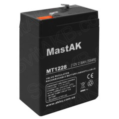 AGM аккумулятор MastAK 12V 2,8Ah MT1228