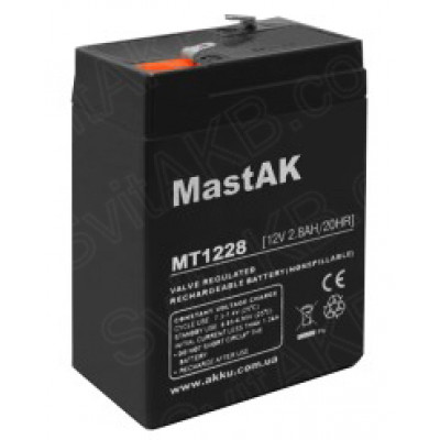AGM акумулятор MastAK 12V 2,8Ah MT1228