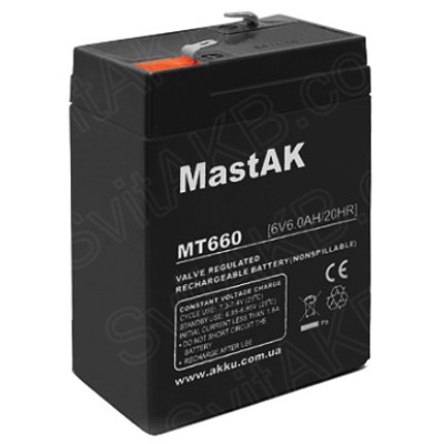 AGM аккумулятор MastAK 6 Ah MT660