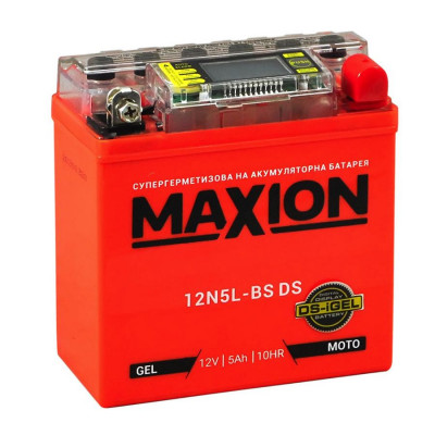 Мото аккумулятор Maxion 5Ah GEL 12N5L-BS-DS