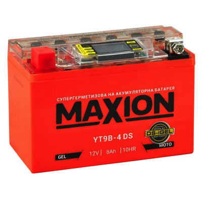 Мото аккумулятор Maxion 8Ah GEL YT9B-4-DS