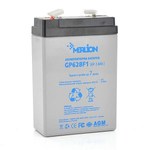 AGM аккумулятор Merlion 6V 2,8Ah GP628F1