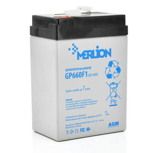 AGM аккумулятор Merlion 6V 6Ah GP660F1