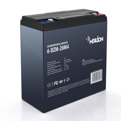 Тяговий акумулятор Merlion 12V 20Ah 6-DZM-20
