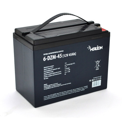 Тяговий акумулятор Merlion 12V 45Ah 6-DZM-45