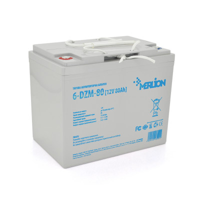 Тяговый аккумулятор Merlion 12V 80Ah 6-DZM-80