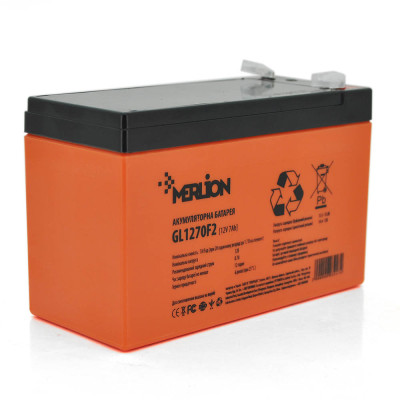 AGM аккумулятор Merlion 12V 7Ah GL1270F2