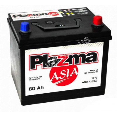 Авто аккумулятор Plazma 60Ah 480A Asia