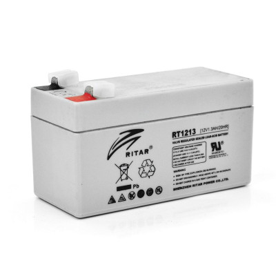 AGM акумулятор Ritar 12V 1,3Ah RT1213