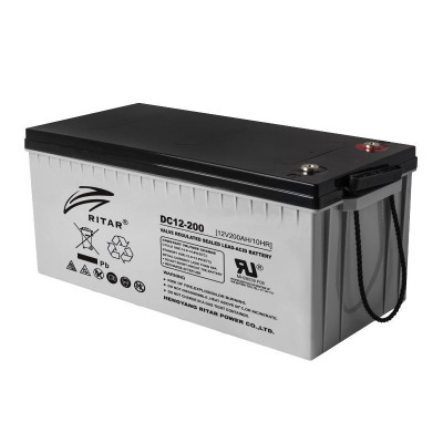 AGM аккумулятор Ritar 12V 200Ah DC12-200C Carbon