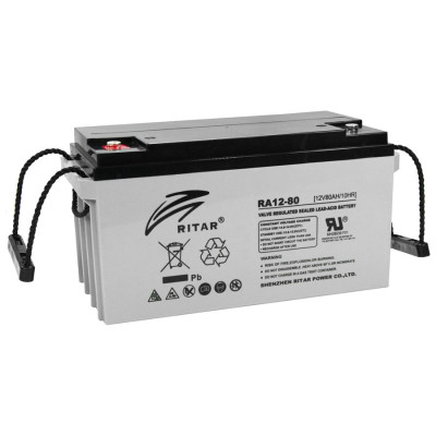 AGM аккумулятор Ritar 12V 80Ah DC12-80