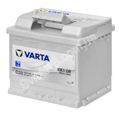 Авто акумулятор Varta 54Ah 530A Silver Dynamic C30