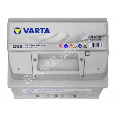 Авто аккумулятор Varta 63Ah 610A Silver Dynamic D39