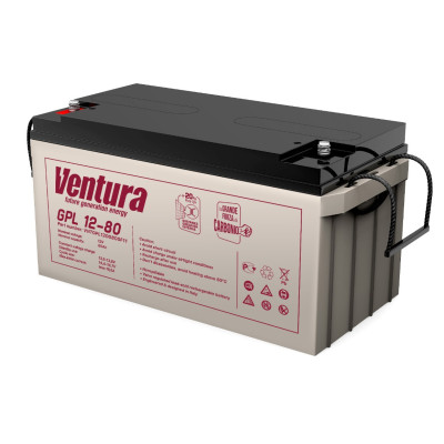 AGM аккумулятор Ventura 12V 80Ah GPL12-80L