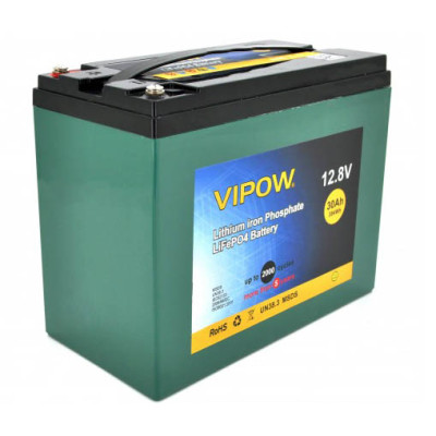 Літієвий акумулятор Vipow 12V 30Ah LiFePO4 (BMS 25)