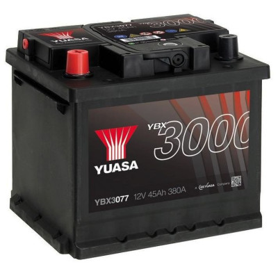 Авто аккумулятор Yuasa 45Ah 380A YBX3077